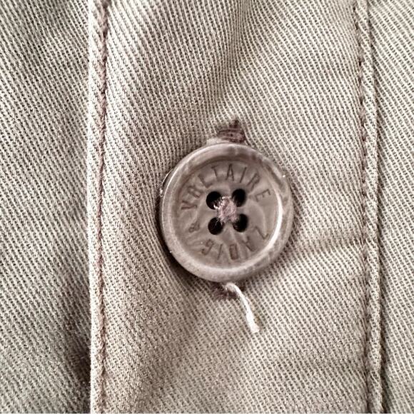 Zadig & Voltaire Military Green Troyh Mili Shearling Lined Utility Jacket Medium - Picture 6 of 15